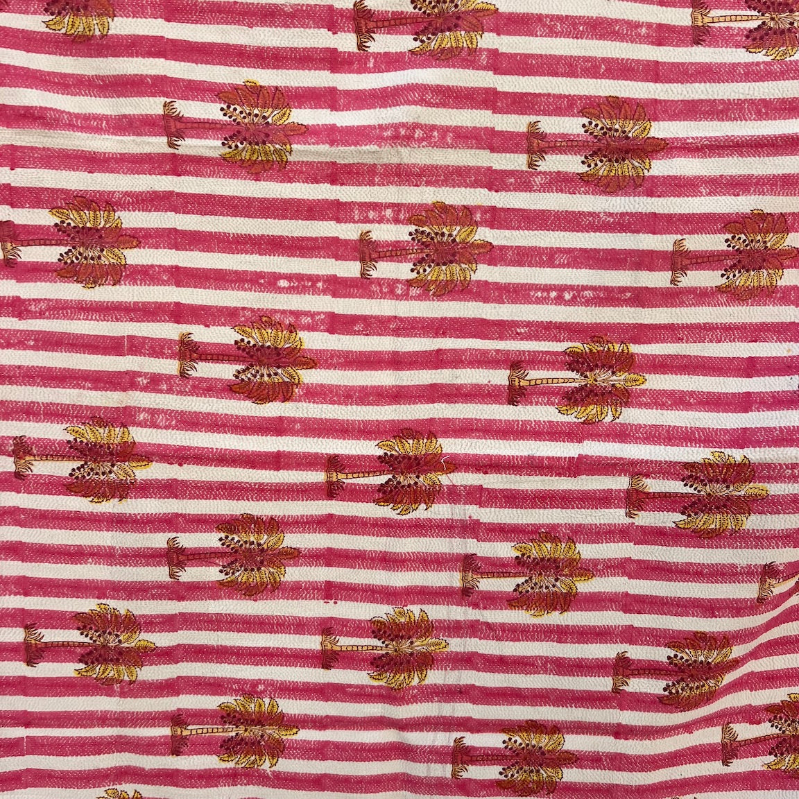 Yellow Palms with Red Stripes