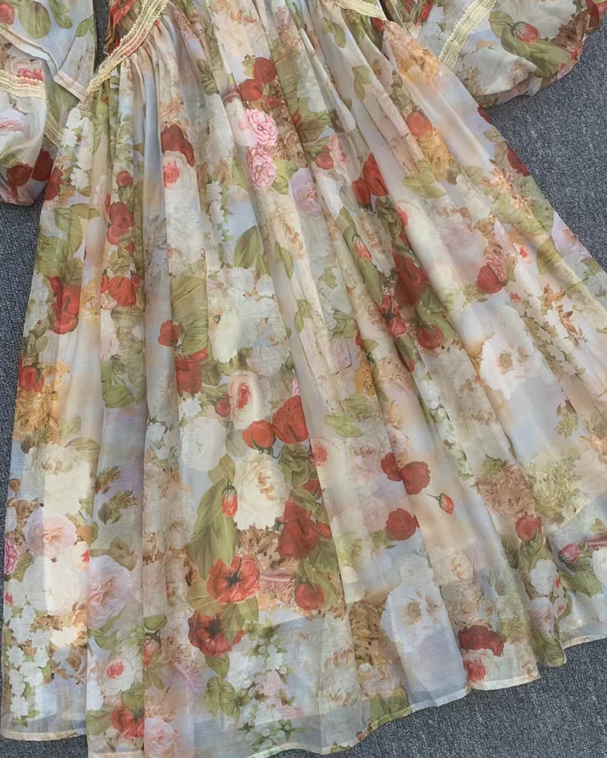Floral Print V Neck Sundress