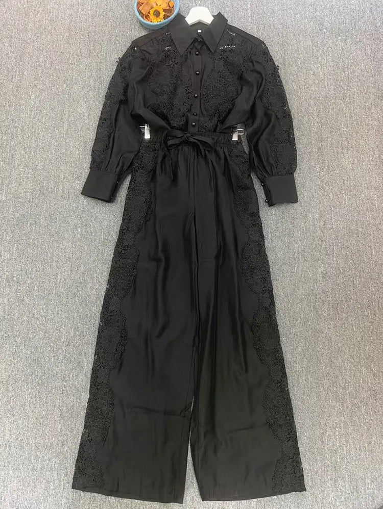 Fashionable and Elegant Lace Stitching Casual Suit,Brand 1:1 replication