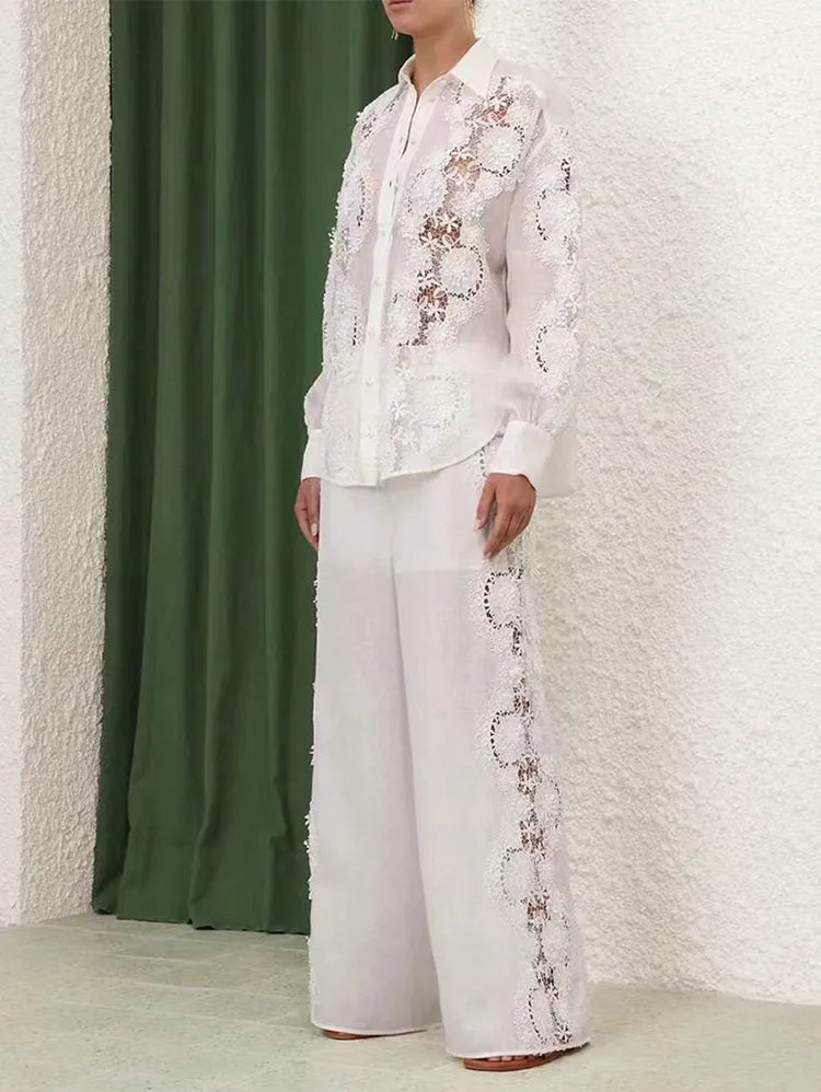 Fashionable and Elegant Lace Stitching Casual Suit,Brand 1:1 replication