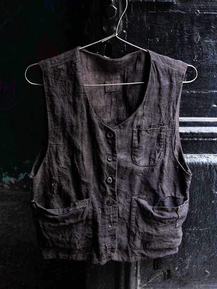 Men's Vintage Simple Linen Blend Versatile Vest