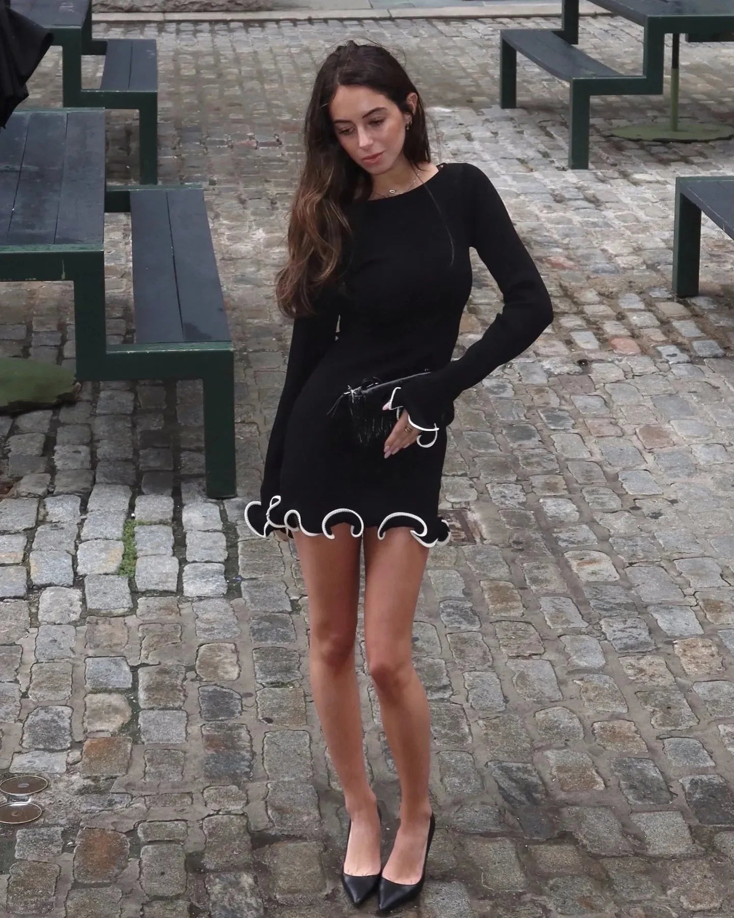 Belle Ruffle Slim Mini Dress