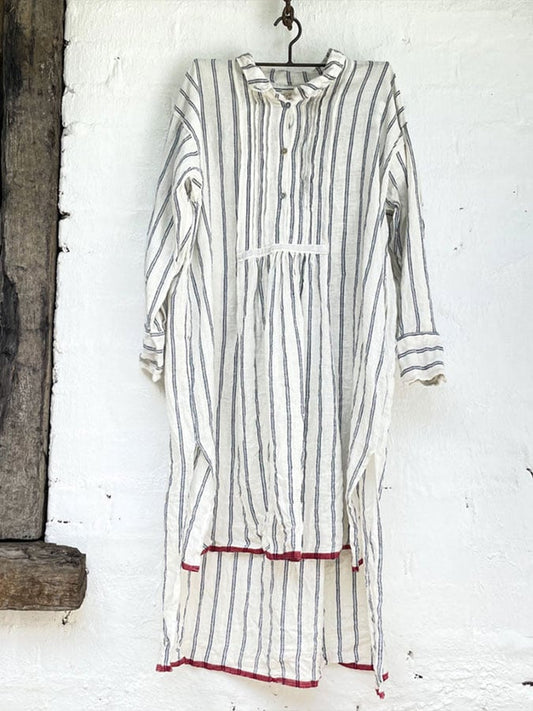 Women's Vintage Striped Casual Shirt Dress
