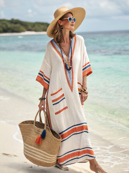 Women's Linen Solid Color Loose Dress