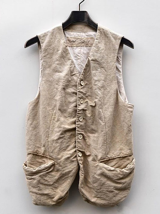 Men's Vintage Pocket And Button Classics Casual Vest