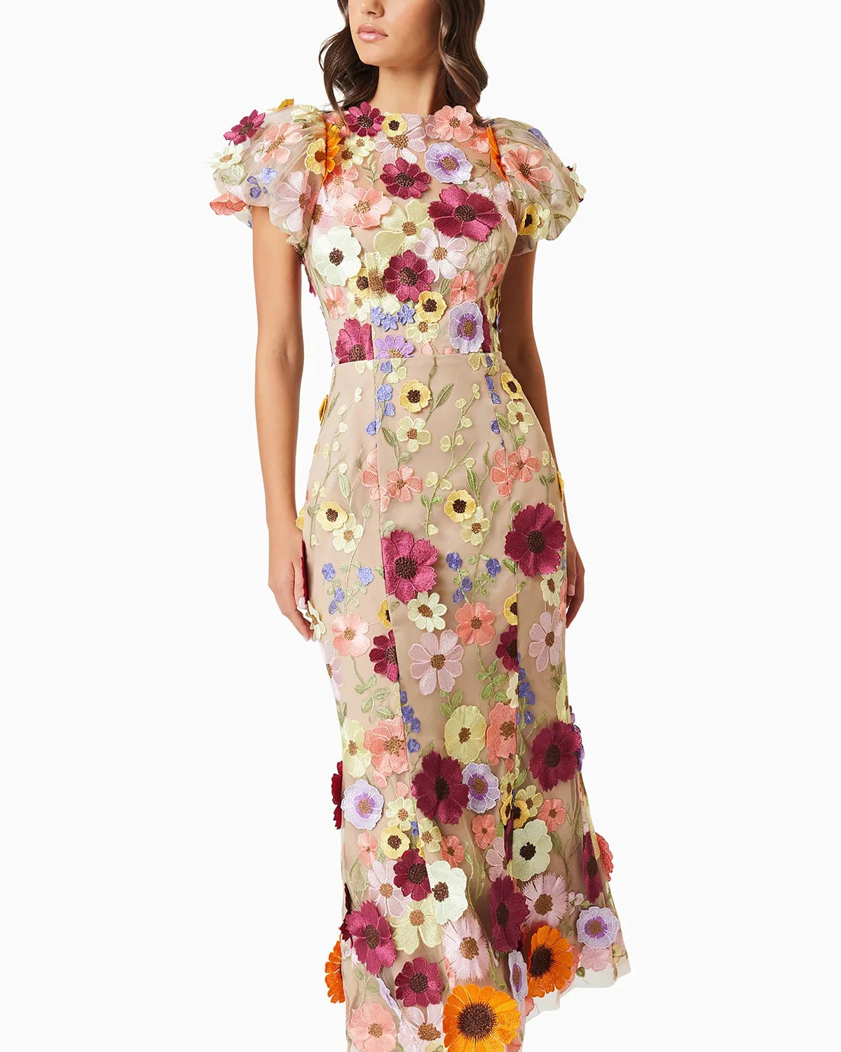 Astraea 3D Lace Maxi Dress