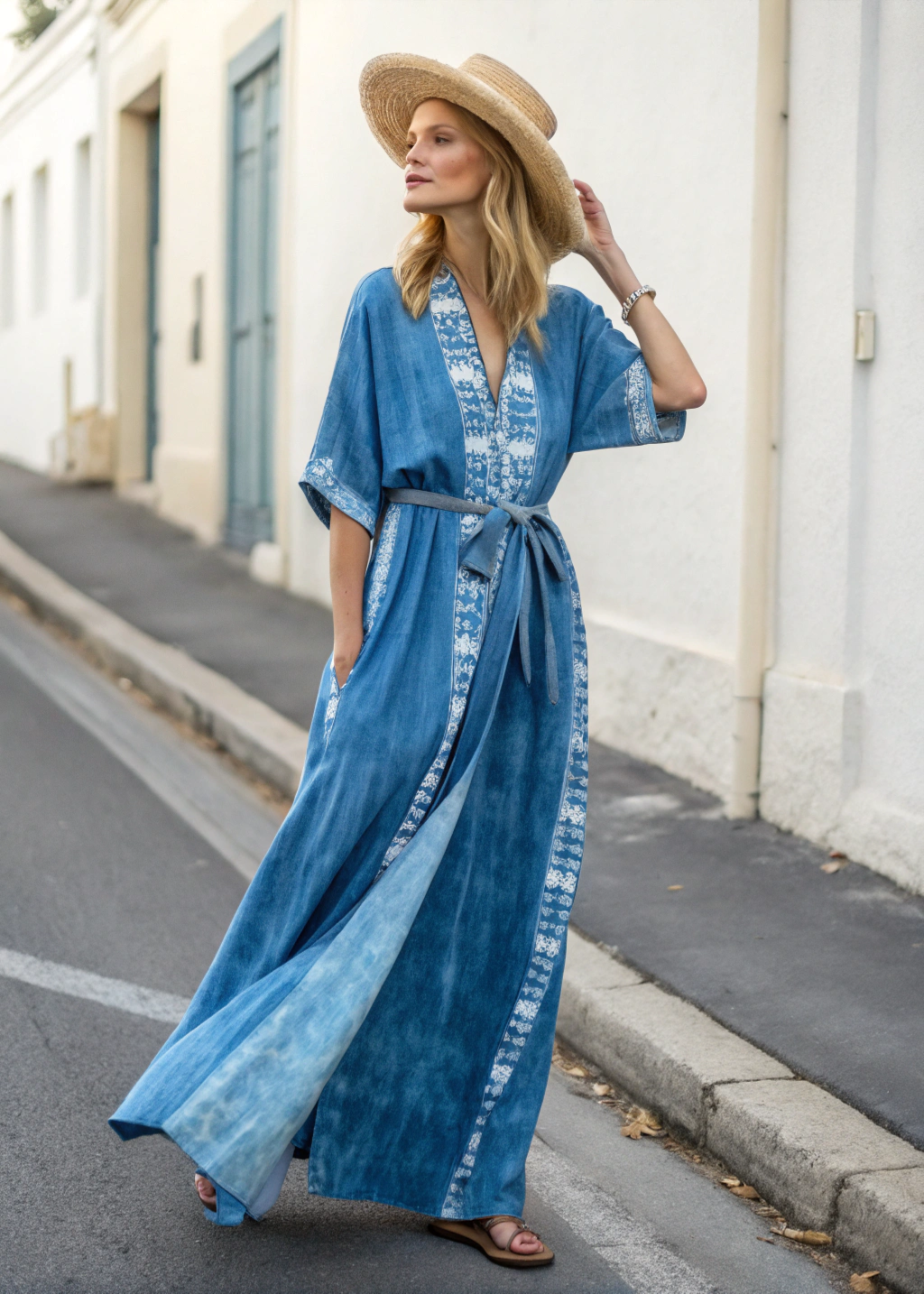 Cotton and Linen Elegant Robe