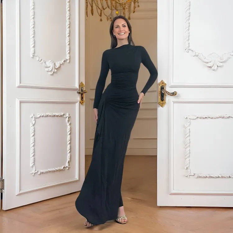 Venus Long Sleeve Dress in Bamboo