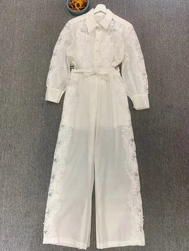 Fashionable and Elegant Lace Stitching Casual Suit,Brand 1:1 replication