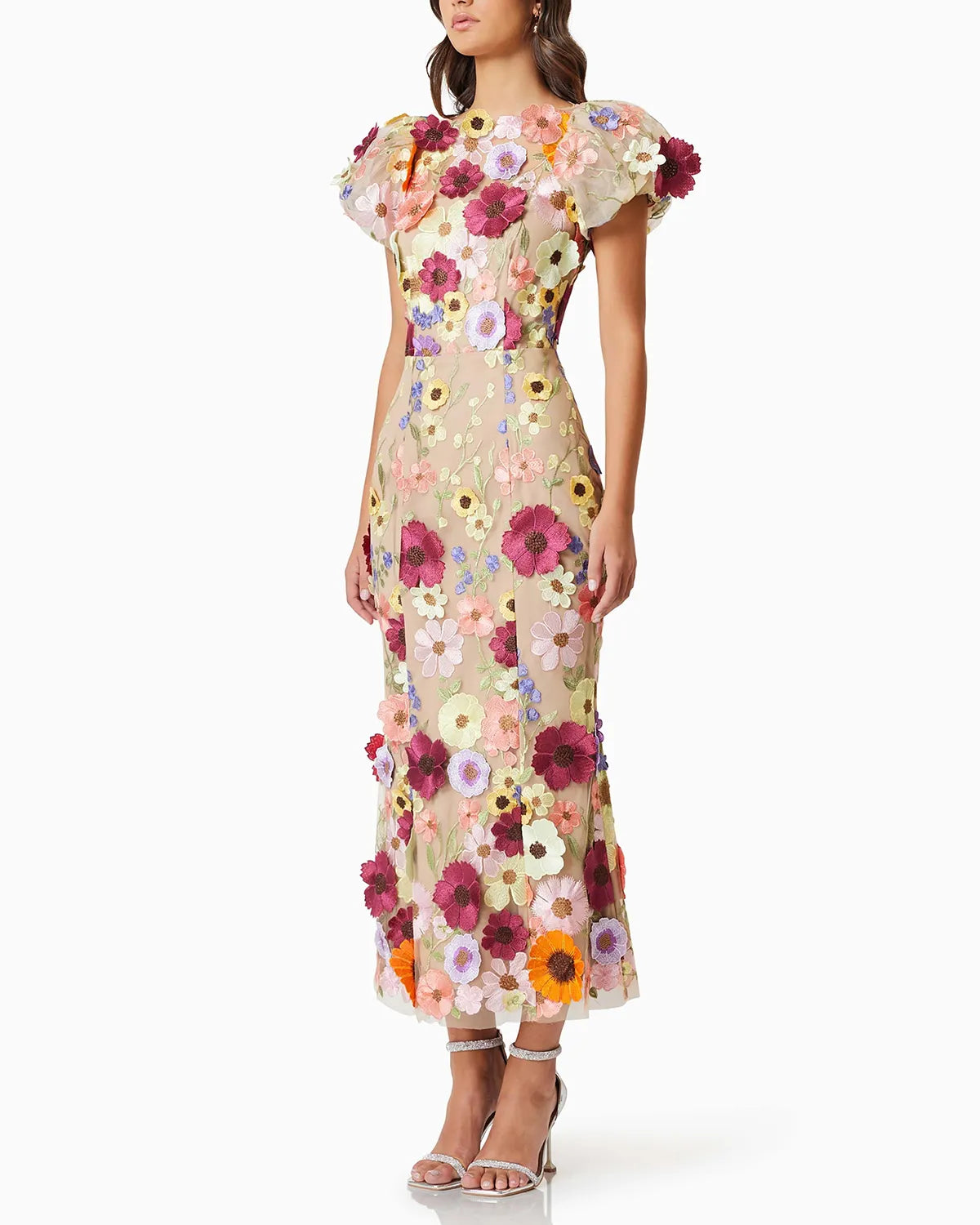 Astraea 3D Lace Maxi Dress