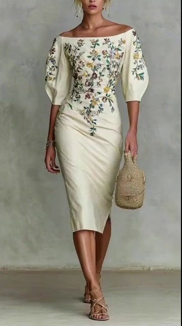 Elegant One-Shoulder Five-Quarter Sleeve Waist-Covering Hip Dress