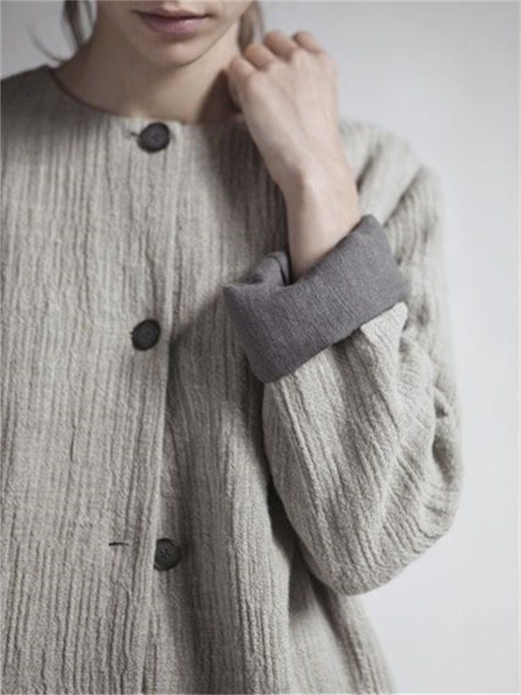 Vintage Pucker Comfy Linen Blend Jacket