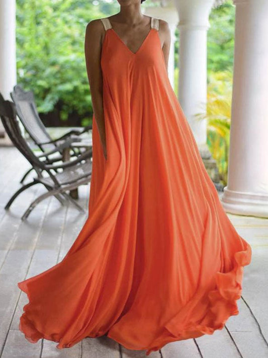 Women's Casual Solid Bohemian Dress