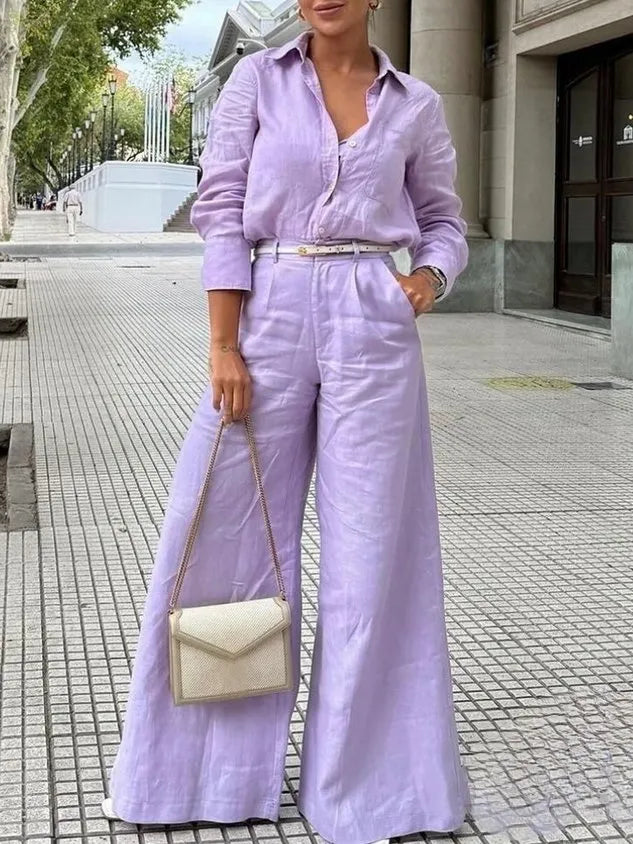 Wide Leg Pocket Linen Pants