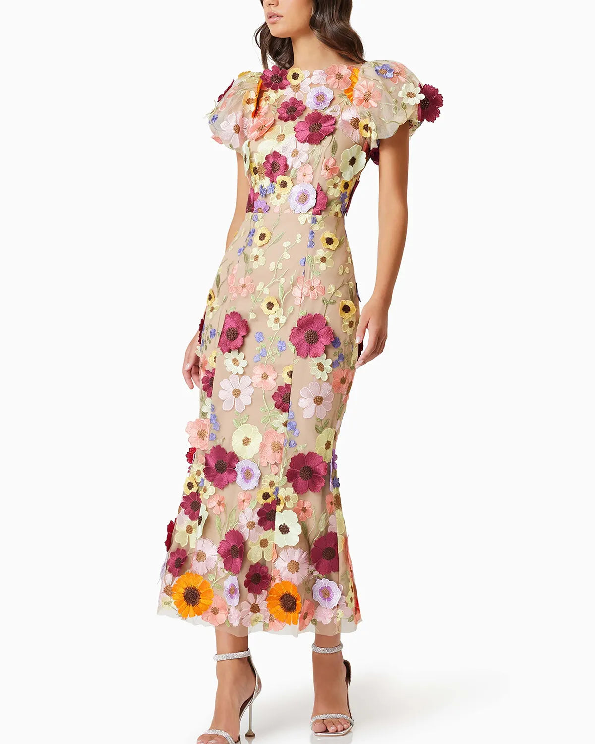 Astraea 3D Lace Maxi Dress