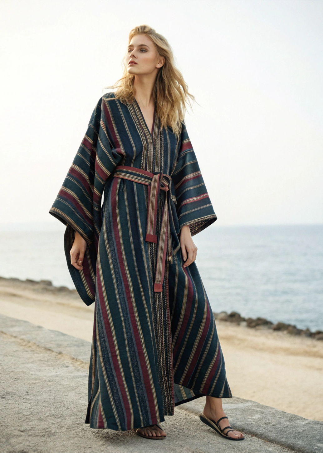 Cotton and Linen Elegant Robe