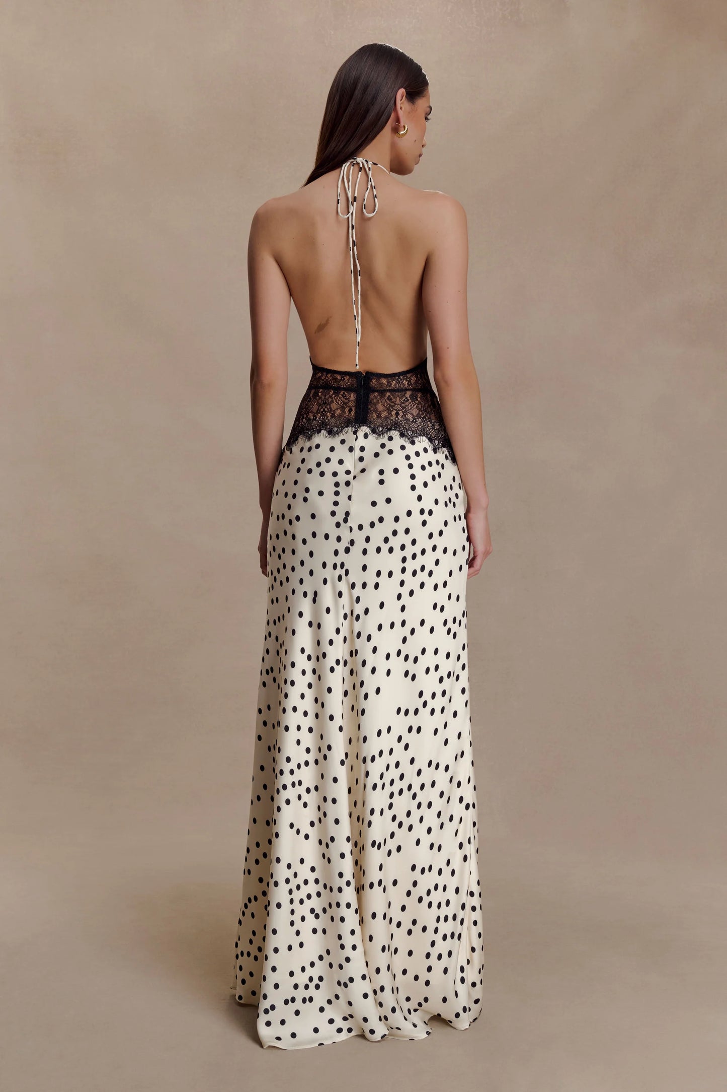 Dinah Lace And Satin Maxi Dress