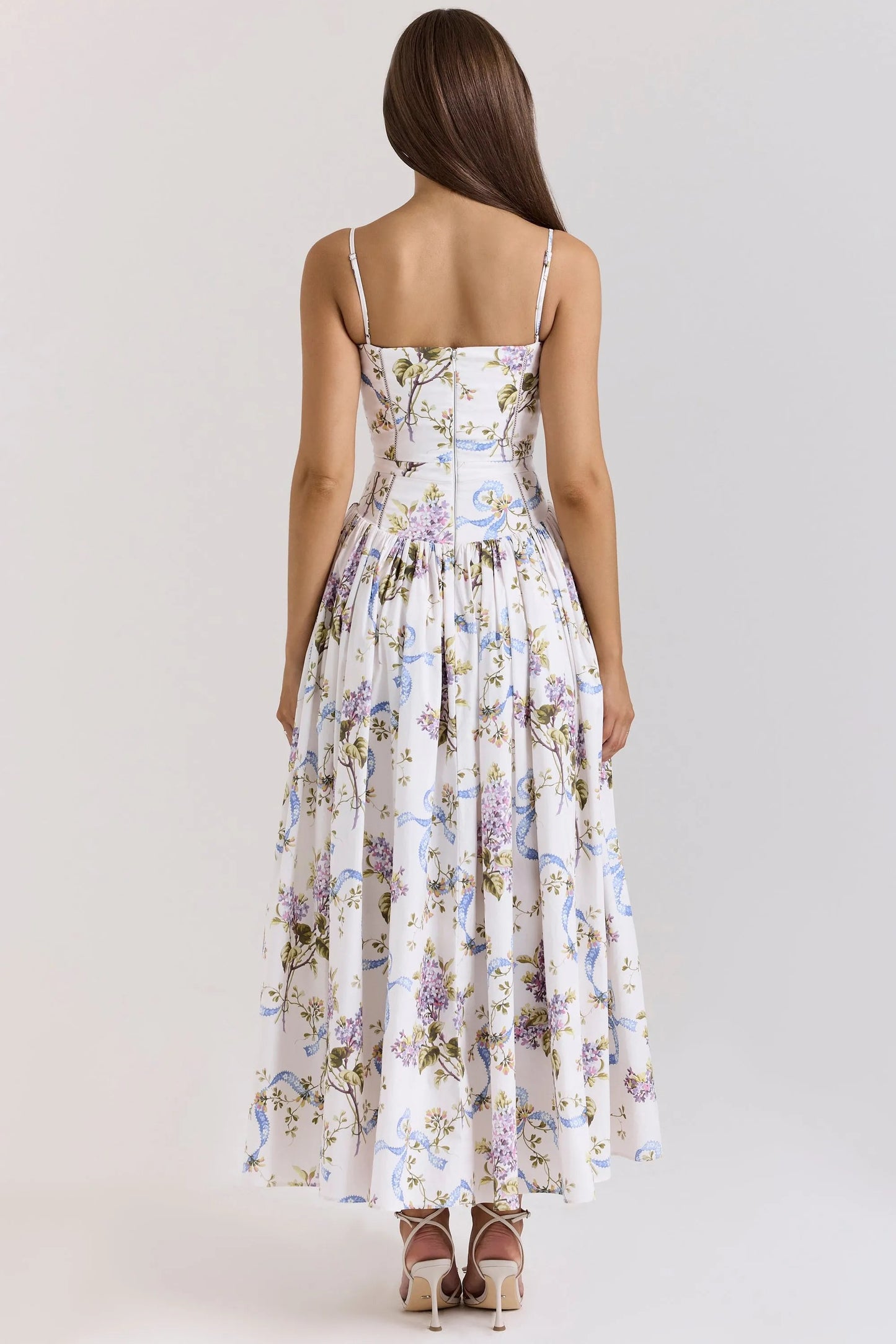 Sundress – Corset Midi Dress with Adjustable Straps
