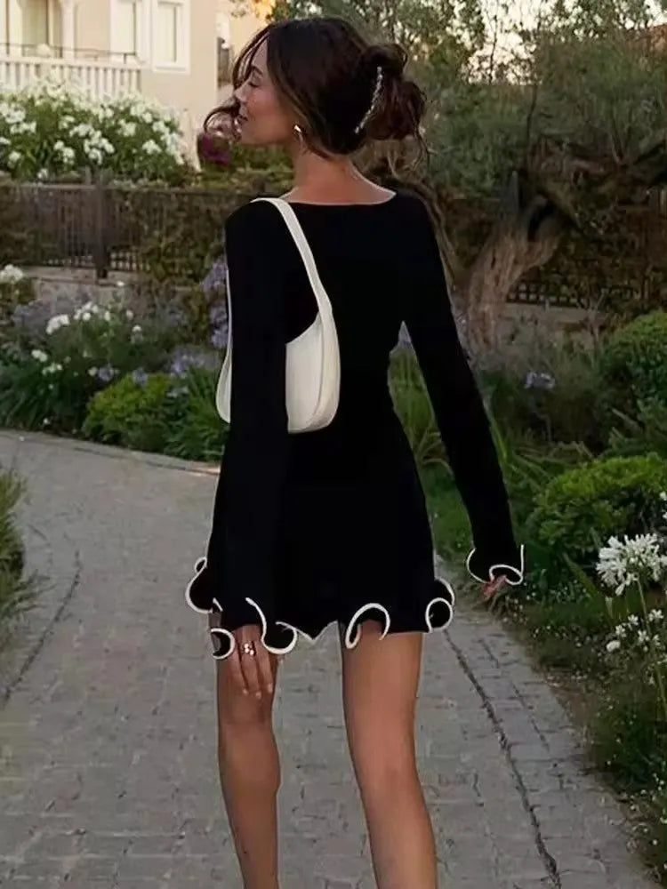 Belle Ruffle Slim Mini Dress