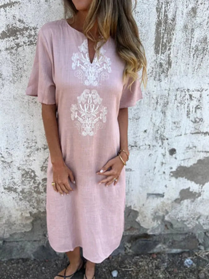 Women's Casual Solid Color Shirt Dress