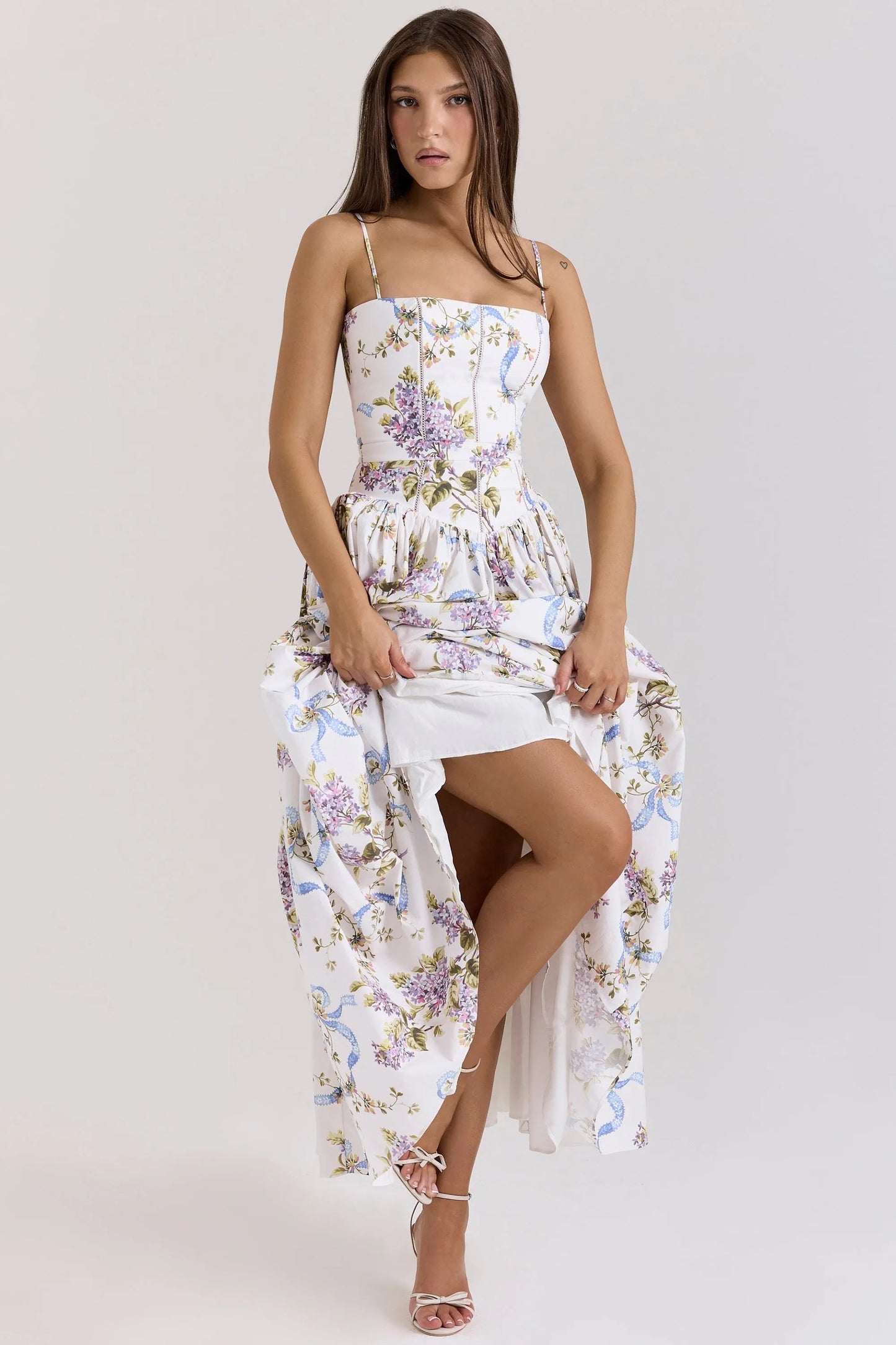Sundress – Corset Midi Dress with Adjustable Straps