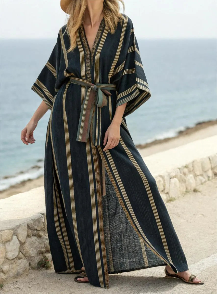 Cotton and Linen Elegant Robe