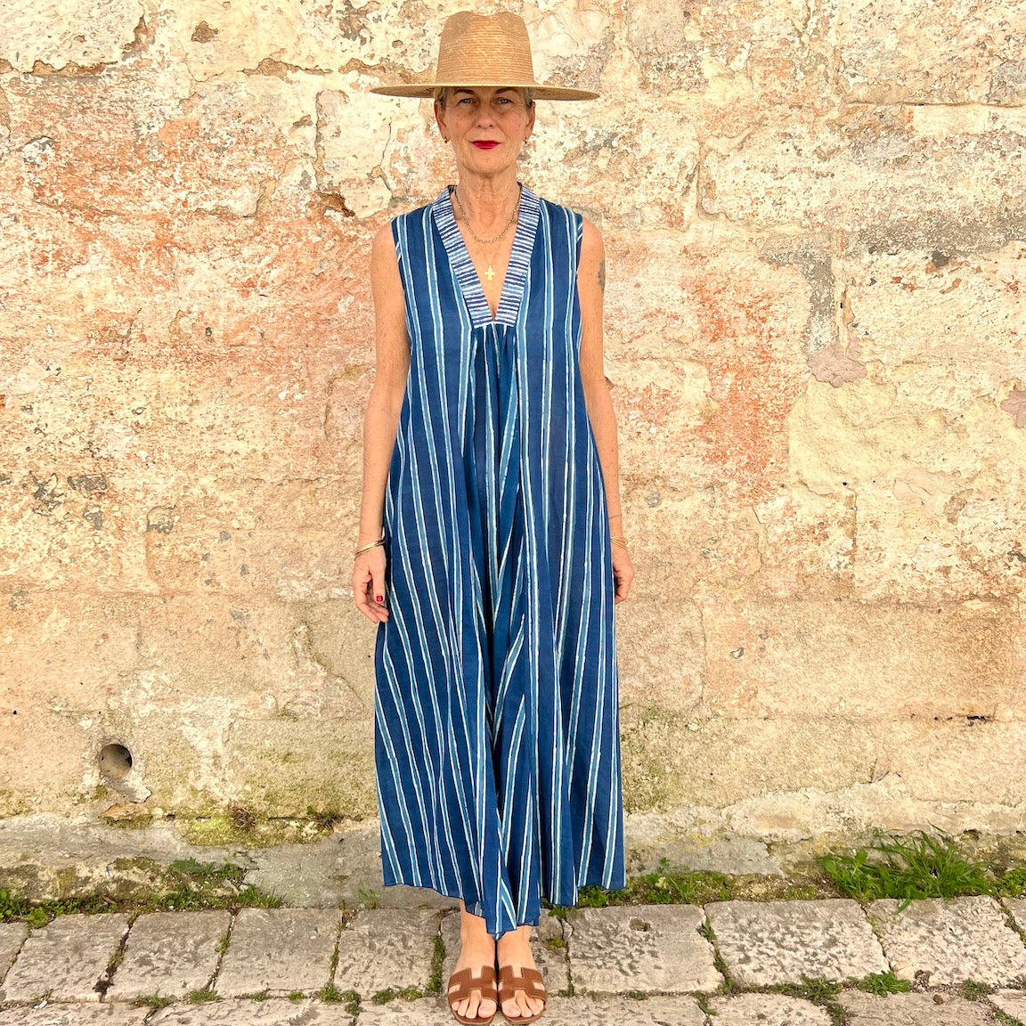 Cleo Sleeveless Cotton Dress