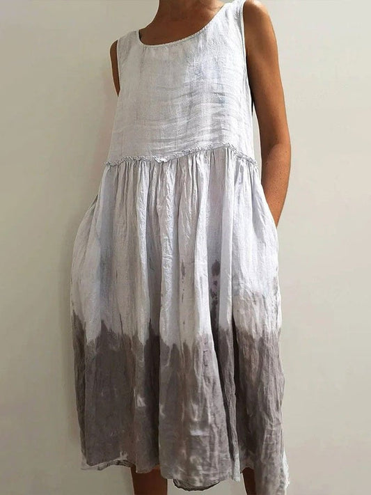 Women's cotton and linen casual dress