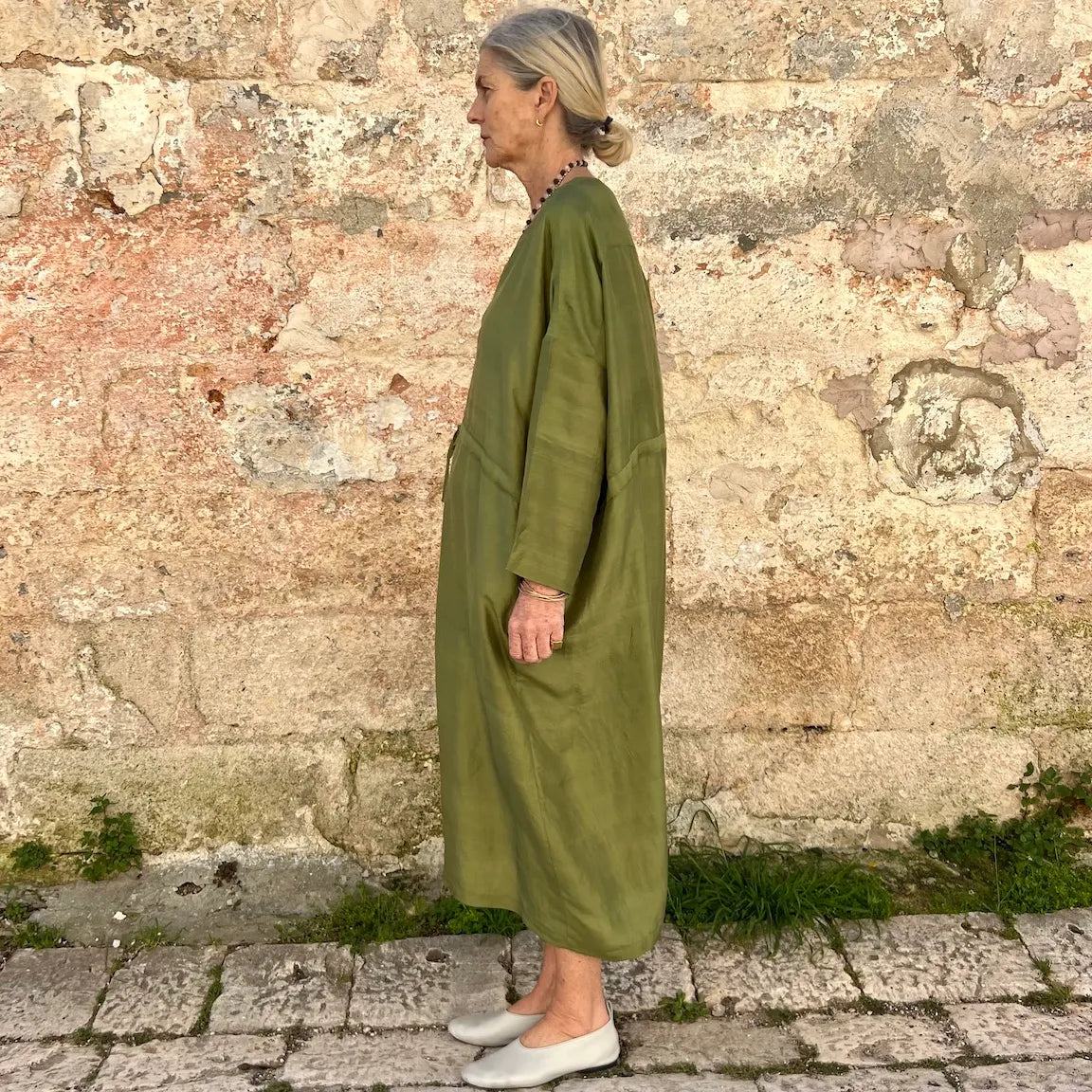 Runaway Bicycle Big Silk Dress