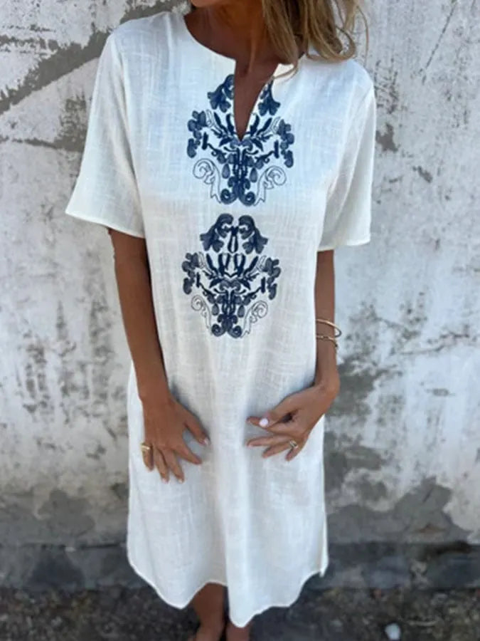 Women's Casual Solid Color Shirt Dress