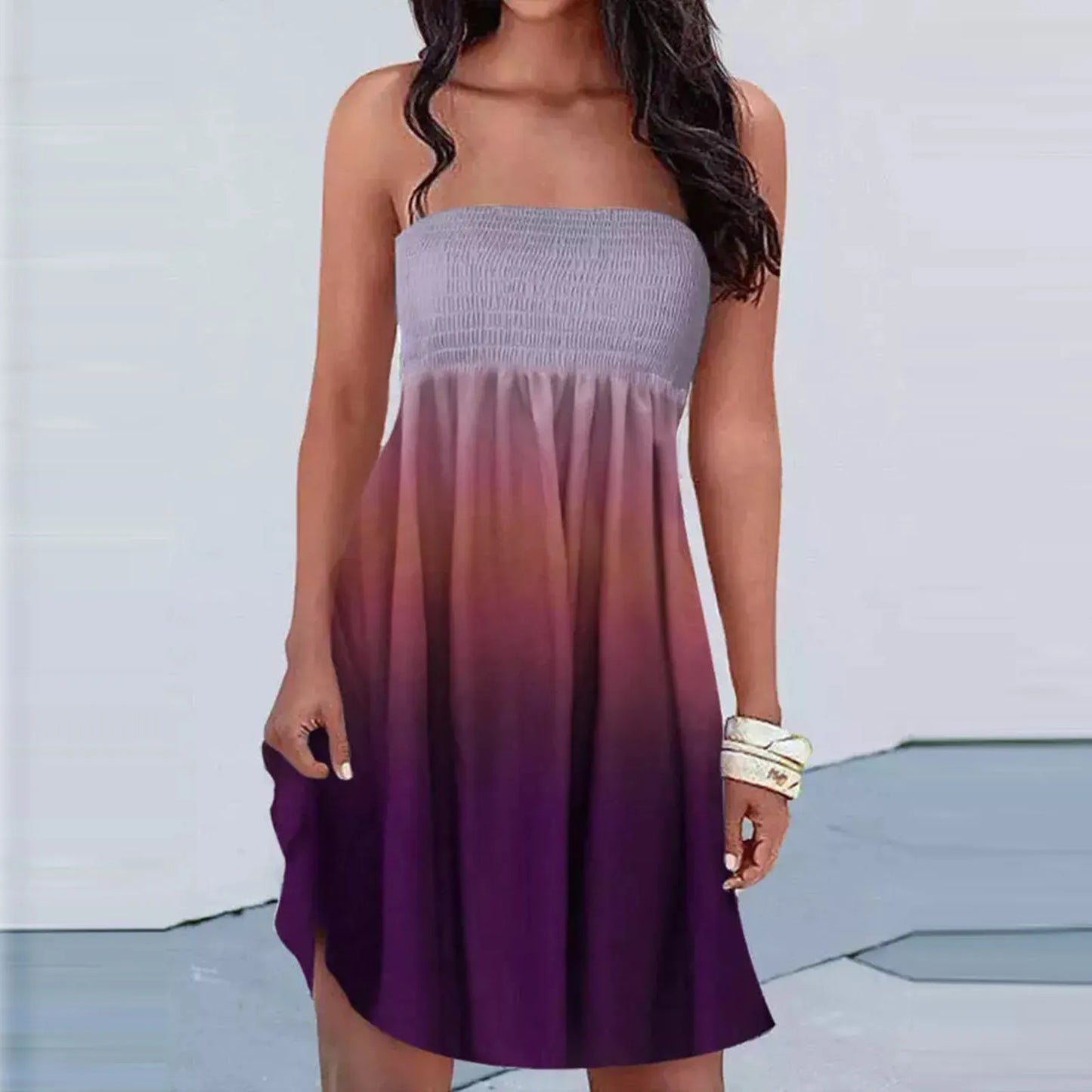 Casual And Atylish Atrapless Midi Dress