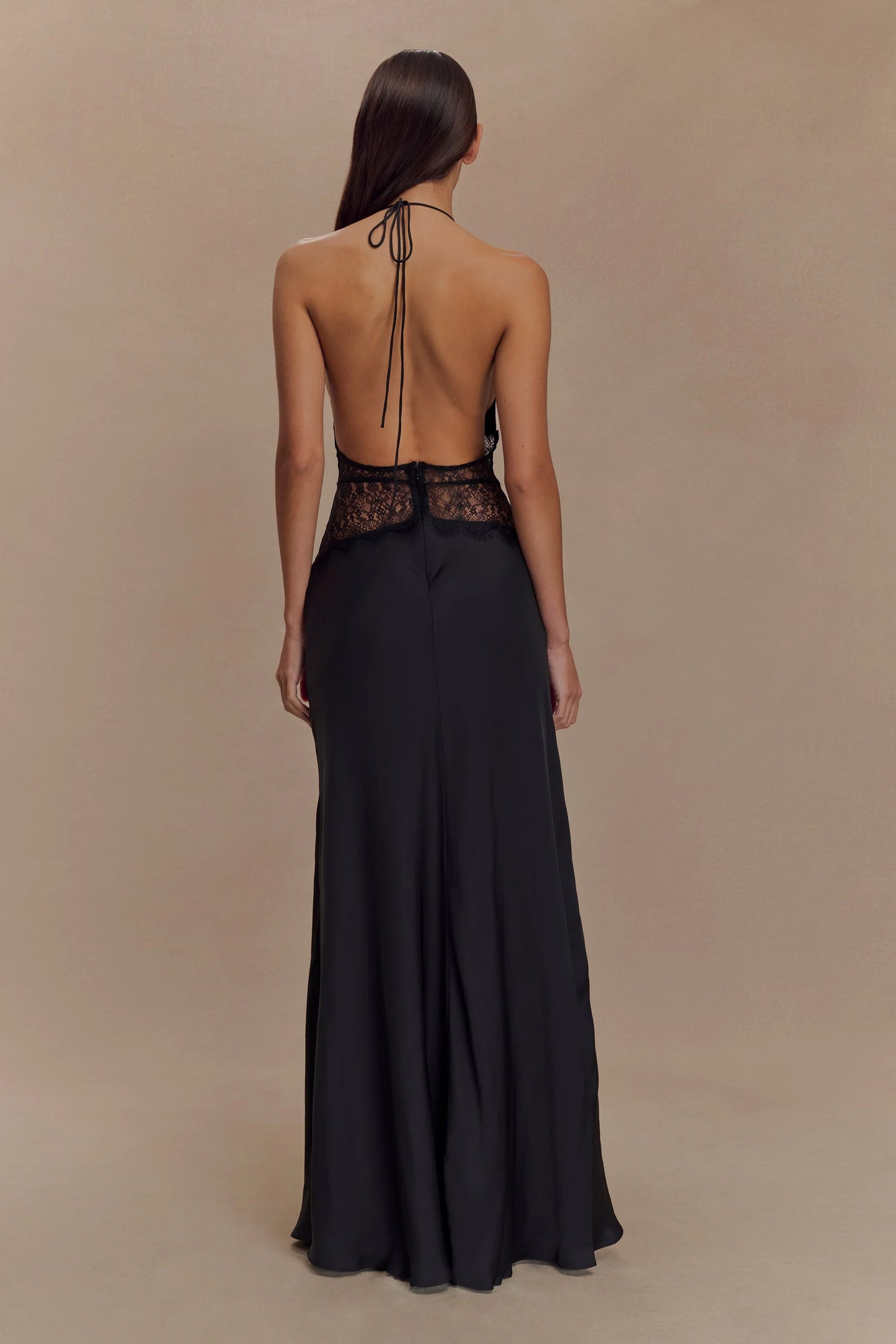 Dinah Lace And Satin Maxi Dress