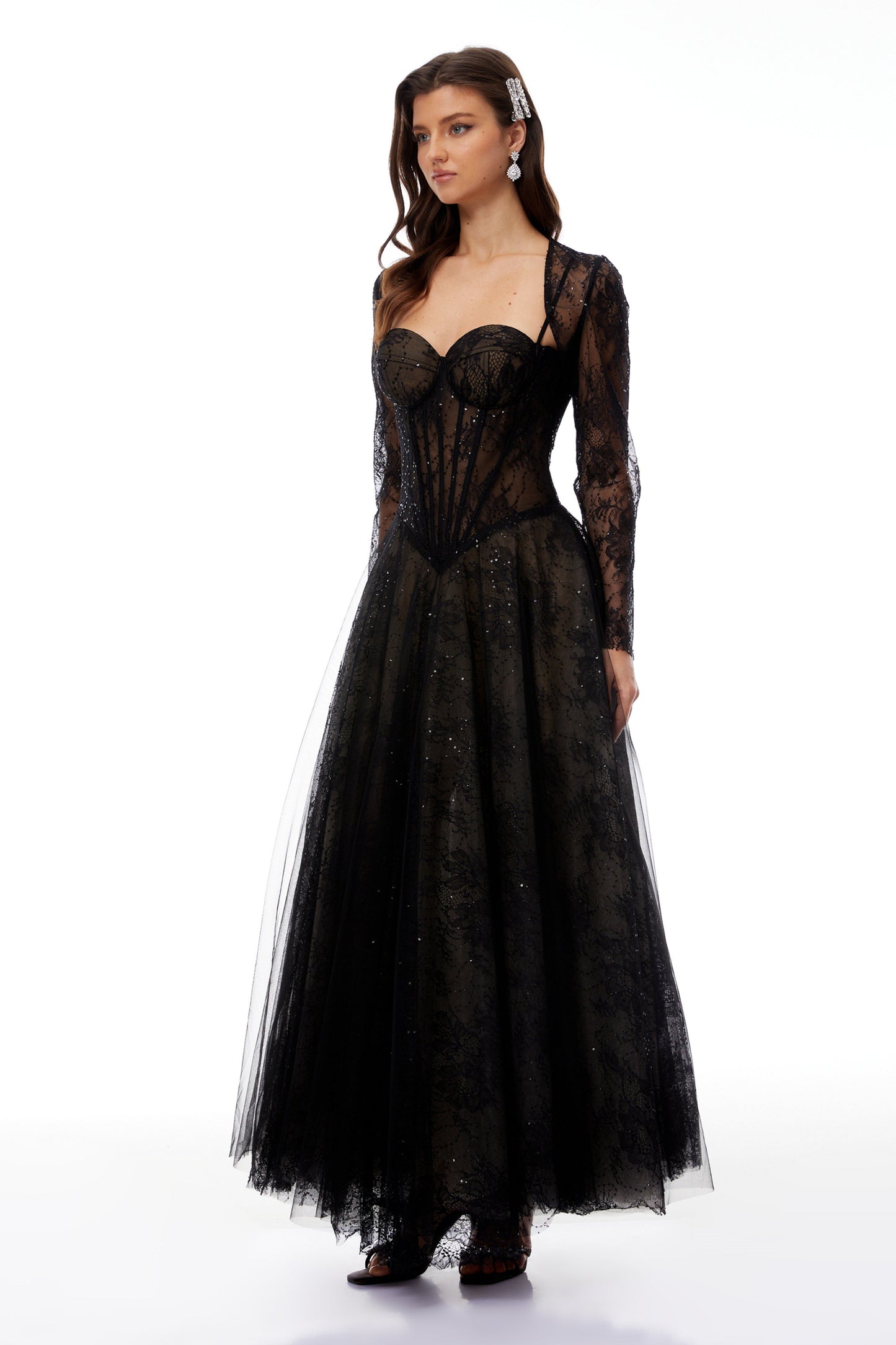 Lace Corset Maxi Gown