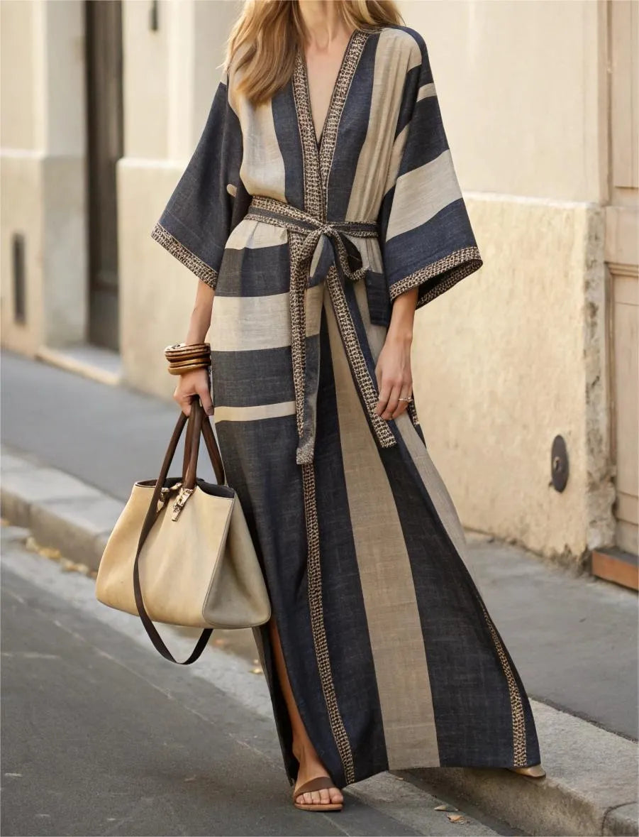 Cotton and Linen Elegant Robe