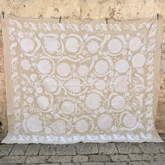 Plain White Double Suzani