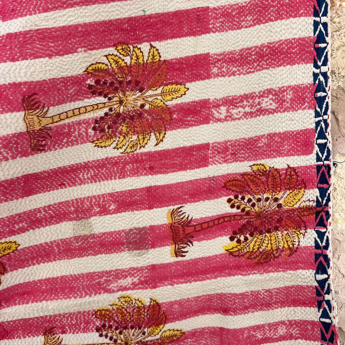 Yellow Palms with Red Stripes