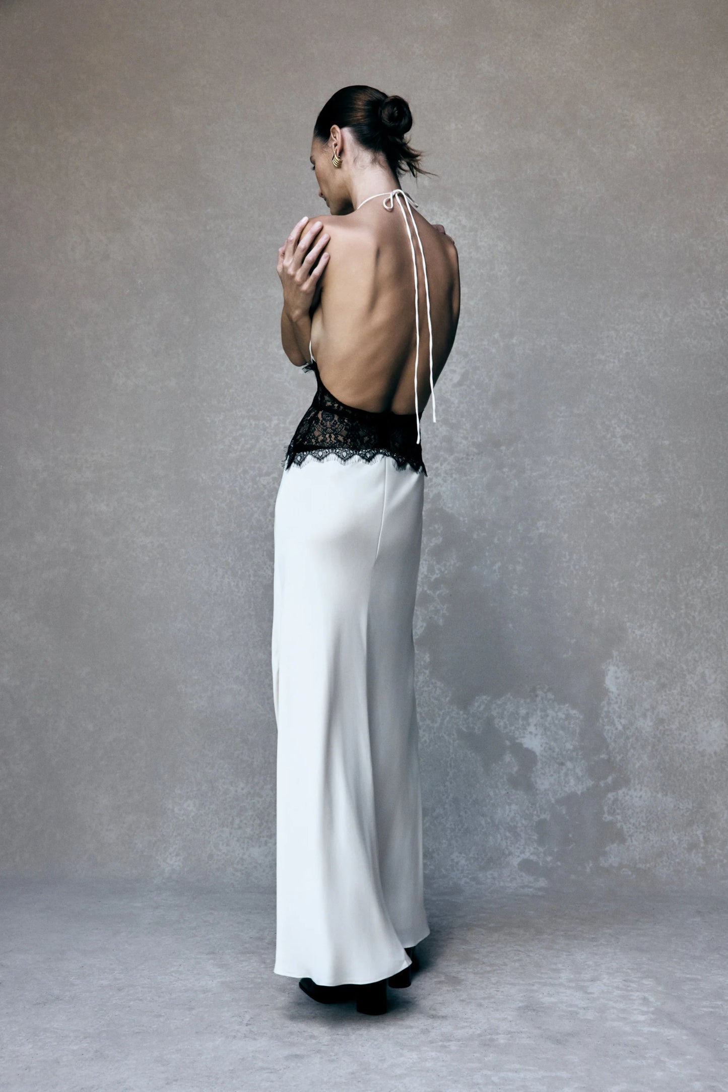 Dinah Lace And Satin Maxi Dress