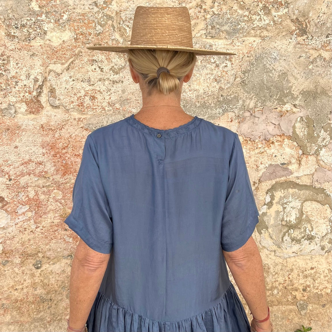 Runaway Bicycle Amber Embroidered Silk Dress