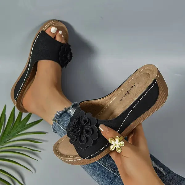 Women's Wedge Peep-Toe Open-Toe Sandals
