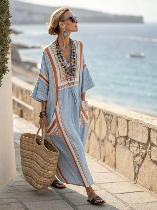 Women's Linen Solid Color Loose Dress