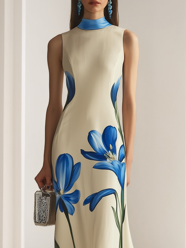 Vacation Floral Printing Maxi Dress