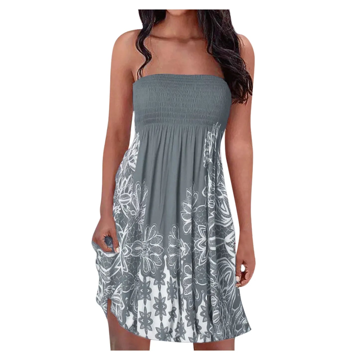 Casual And Atylish Atrapless Midi Dress