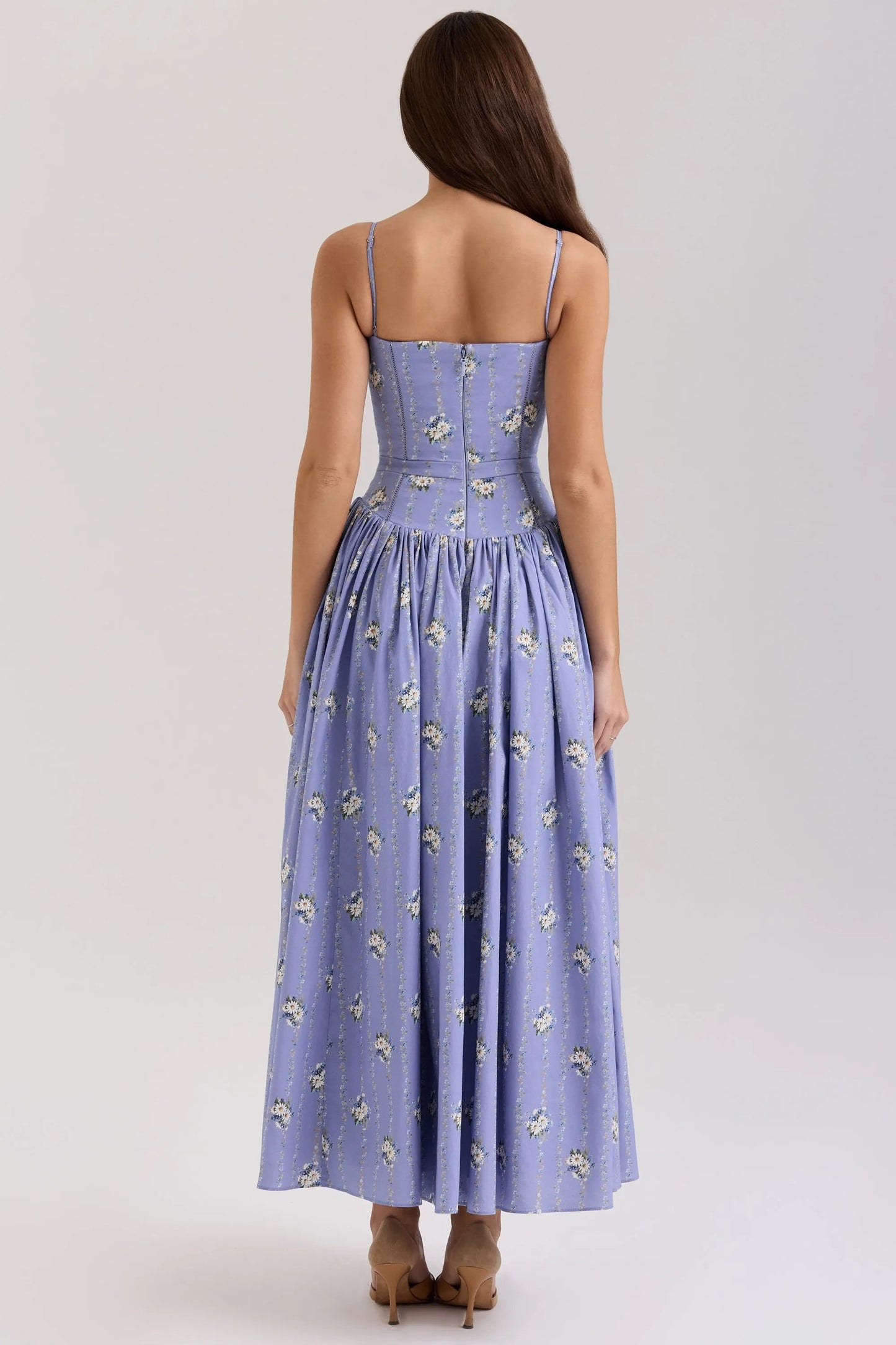 Sundress – Corset Midi Dress with Adjustable Straps