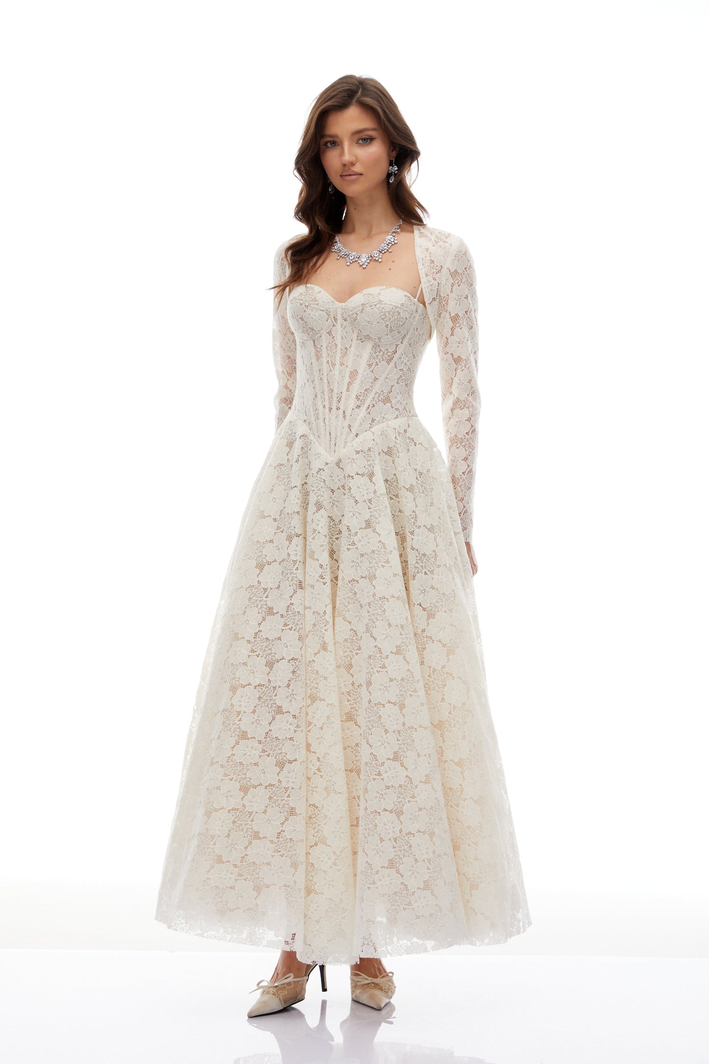 Lace Corset Maxi Gown