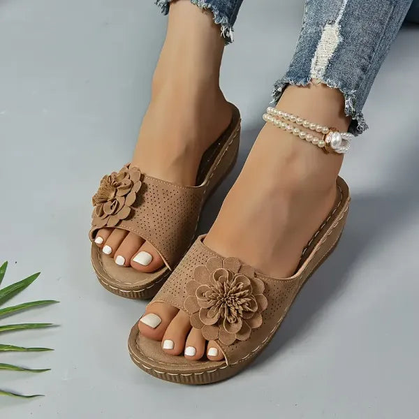 Women's Wedge Peep-Toe Open-Toe Sandals
