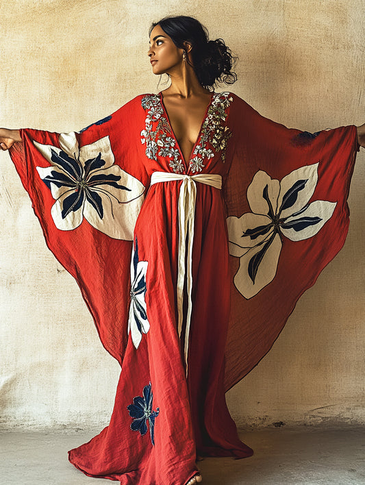 Women's Platycodon Kimono Linen Robe (Including Belt)