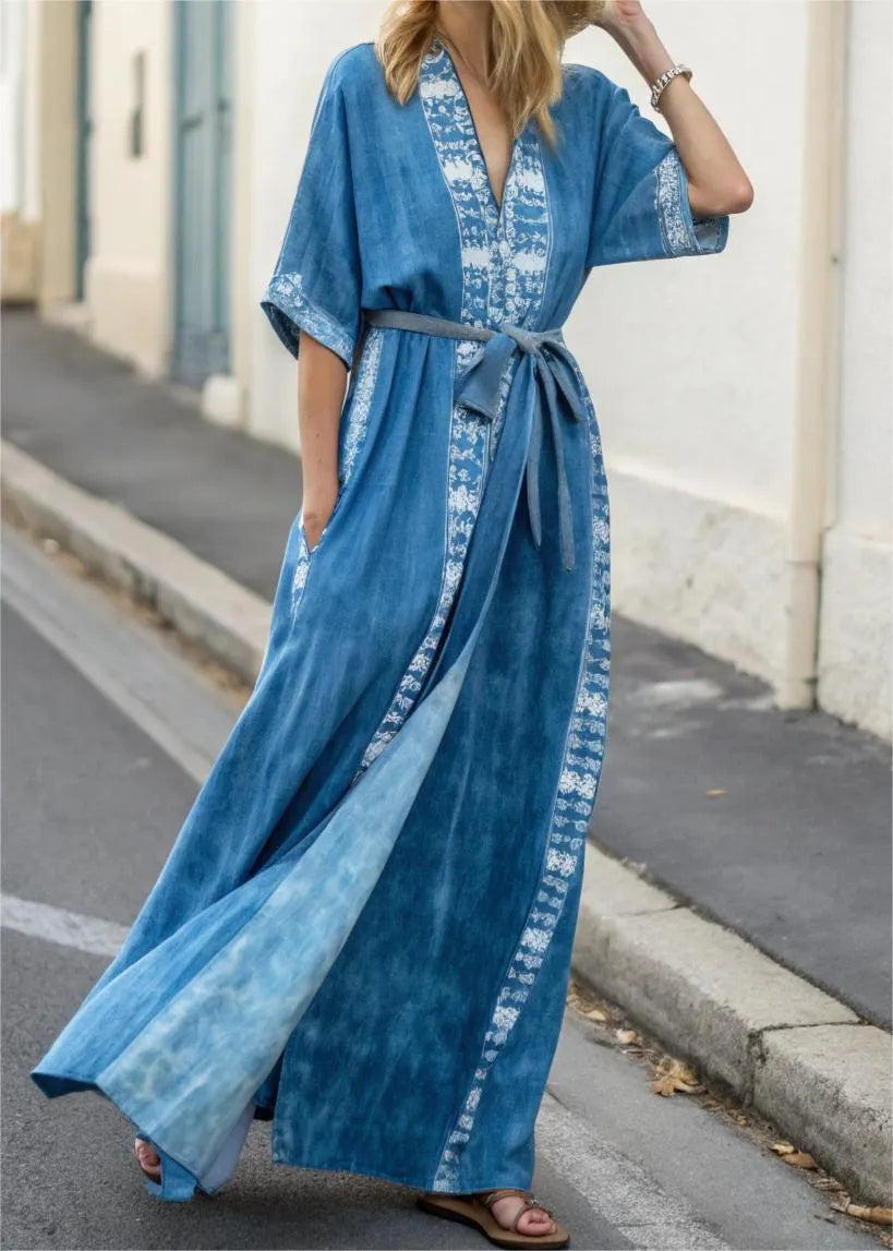Cotton and Linen Elegant Robe