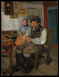 The Net Mender Garnbinderen by Christian Krohg - Oil Painting canvas print