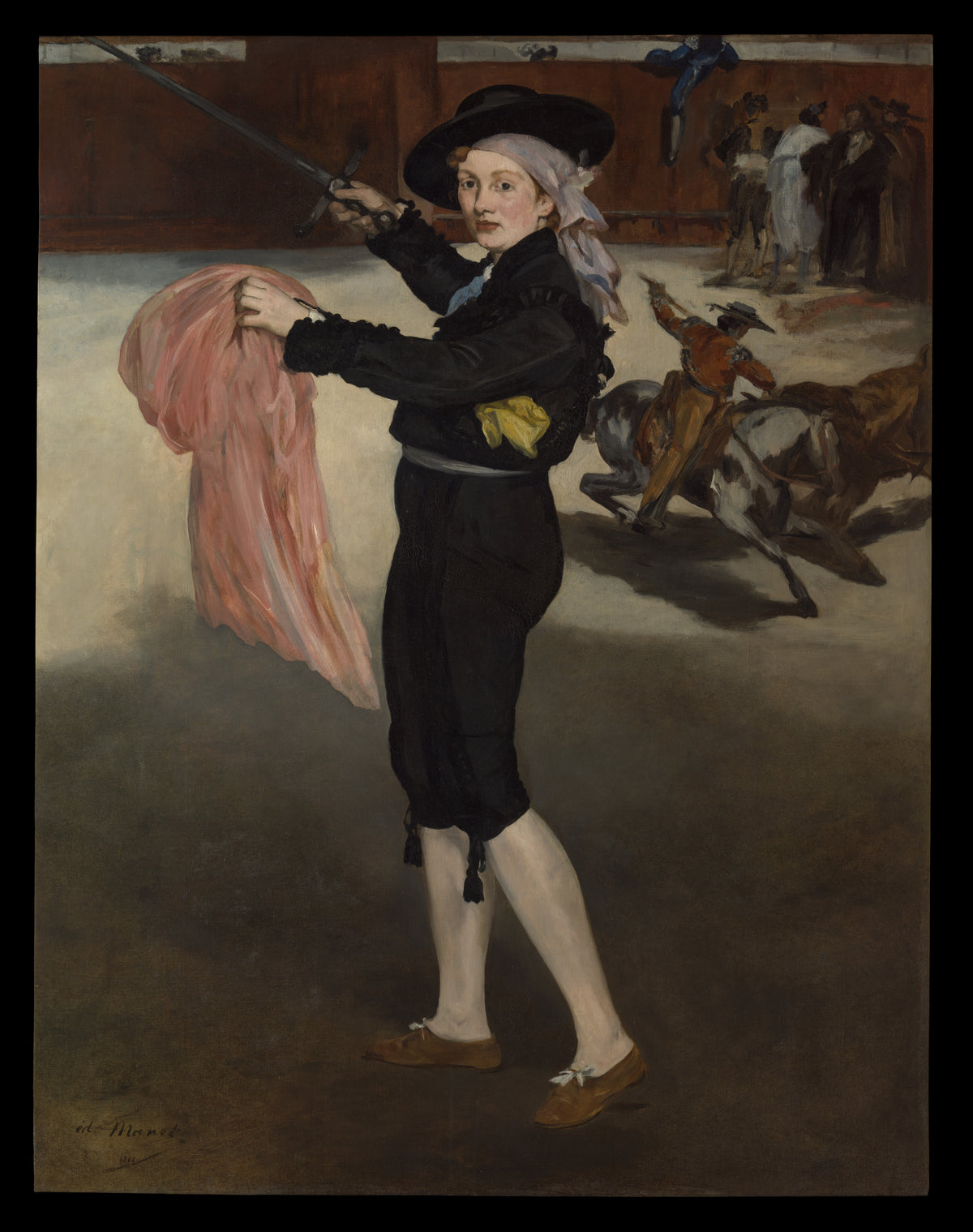 Mademoiselle V. . . in the Costume of an Espada by Edouard Manet - Impressionist canvas print