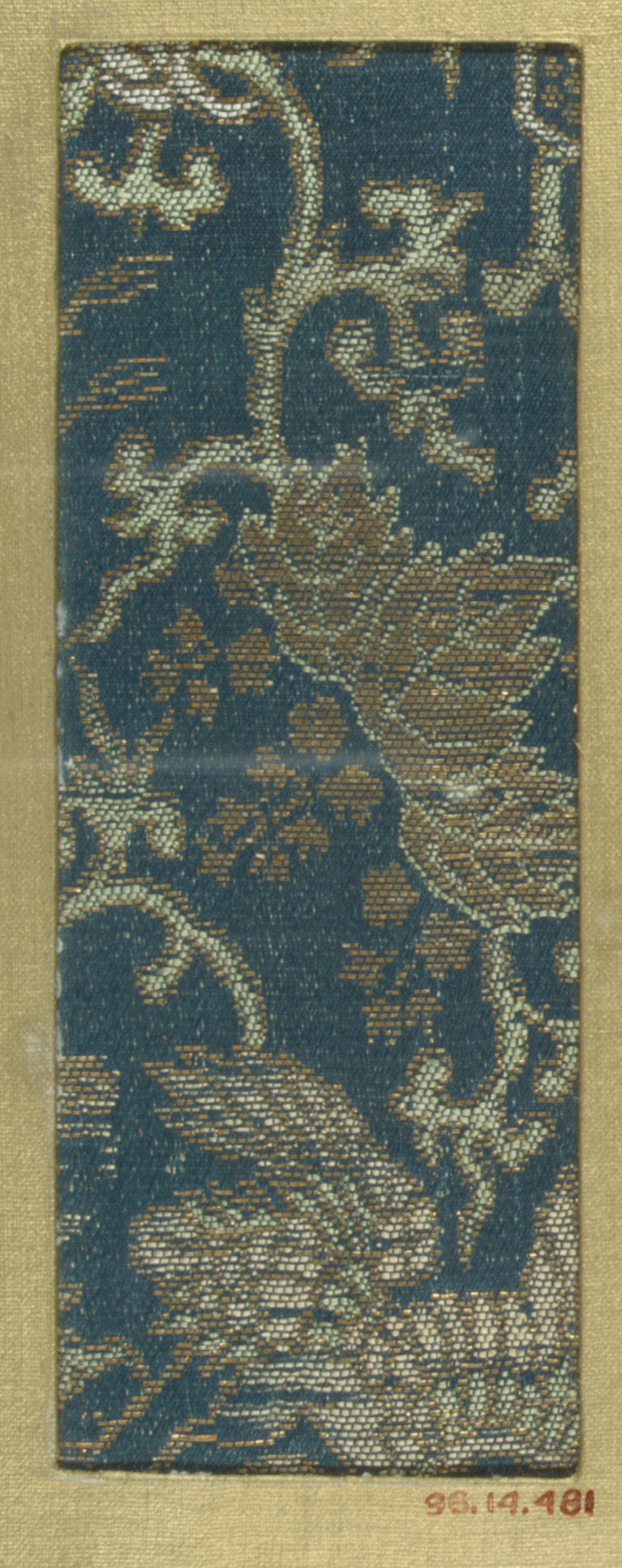 Textile fragment with incomplete pattern of paulownia and part of a bird by  - Classic Art canvas print